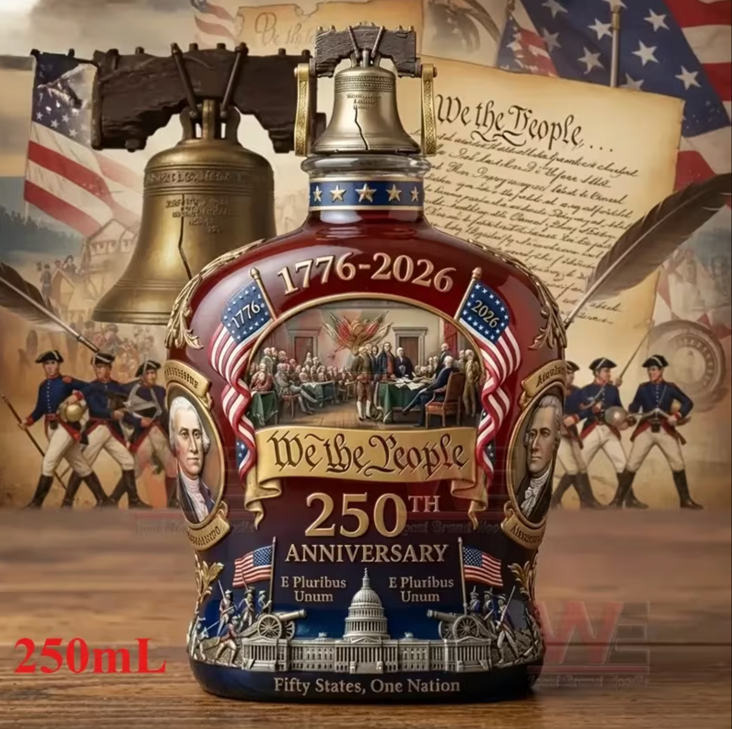 American 250th Anniversary Decanter, 8.45 oz, view 2
