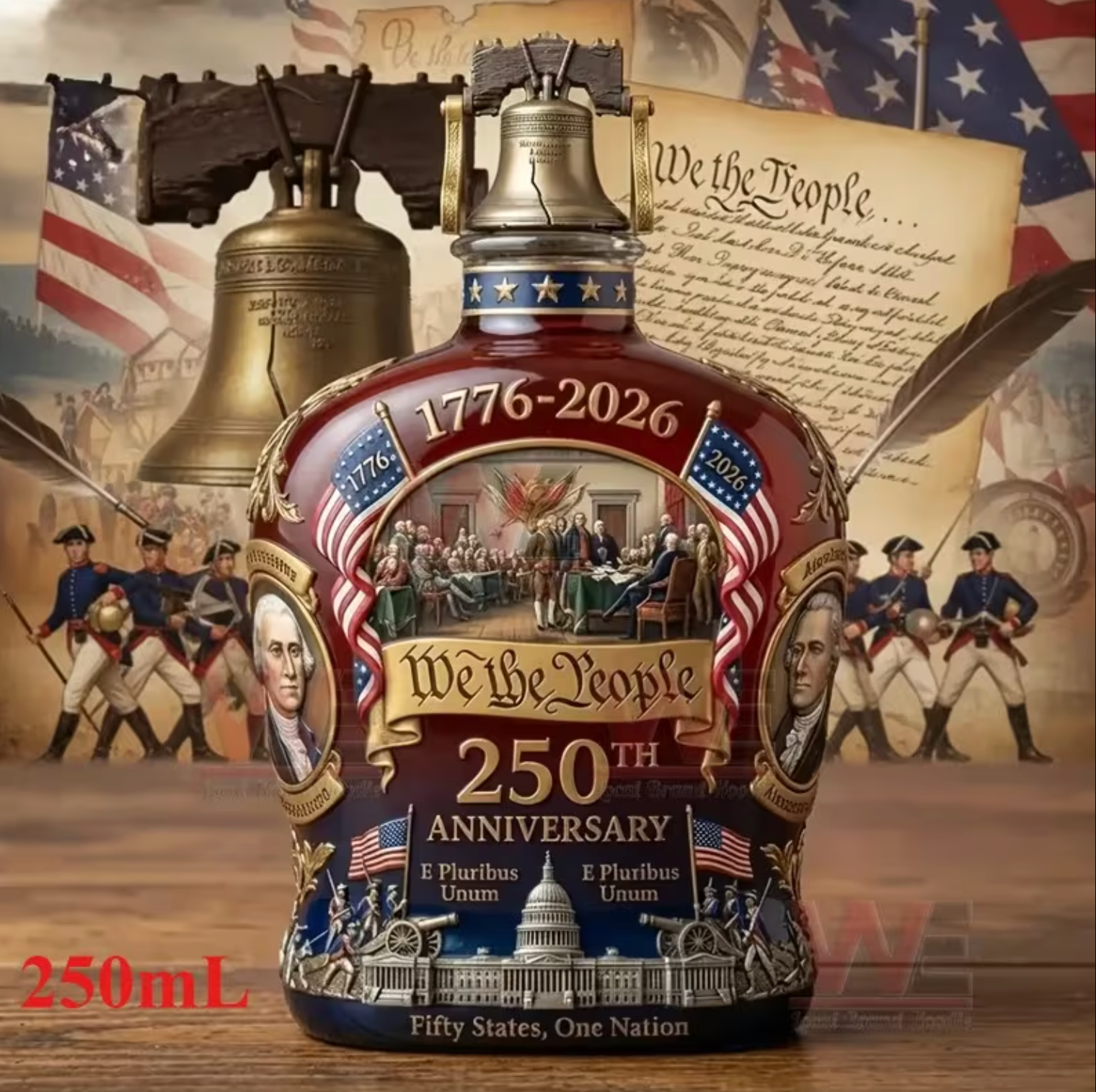 American 250th Anniversary Decanter, 8.45 oz, view 2