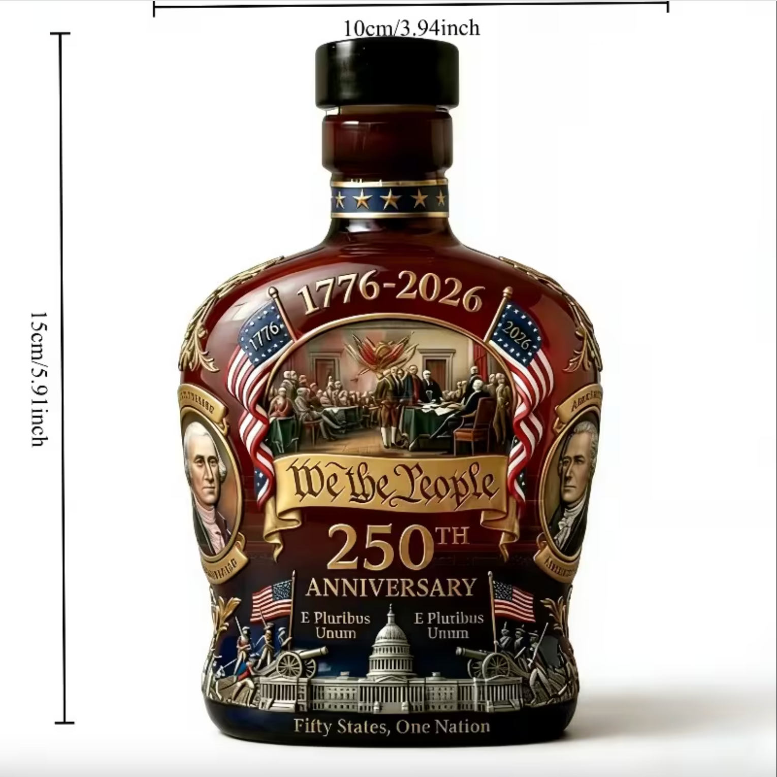 American 250th Anniversary Decanter, 8.45 oz, view 3