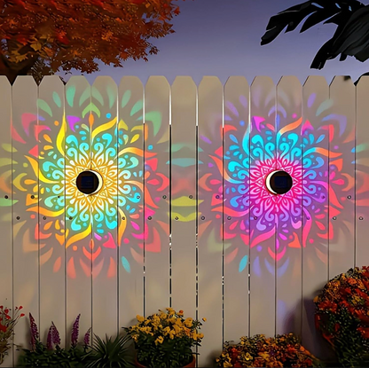 Solar Mandala Projection Lanterns, Set of 2