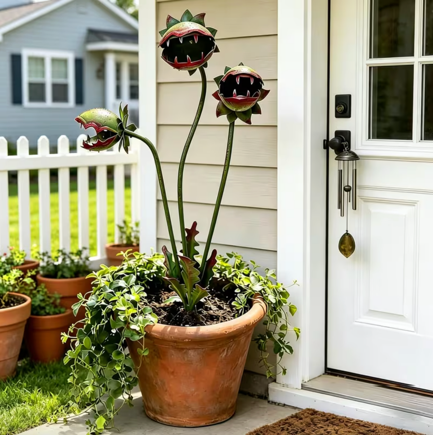 Carnivorous Plant Garden Stake in Metal, 25.2 in, view 7