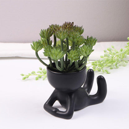 Little Person Ceramic Succulent Planter, Six Poses, view 15