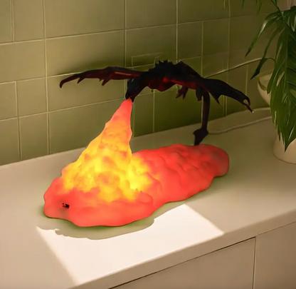 LED Dragon Lamp with Flame Effect, USB Powered, view 5