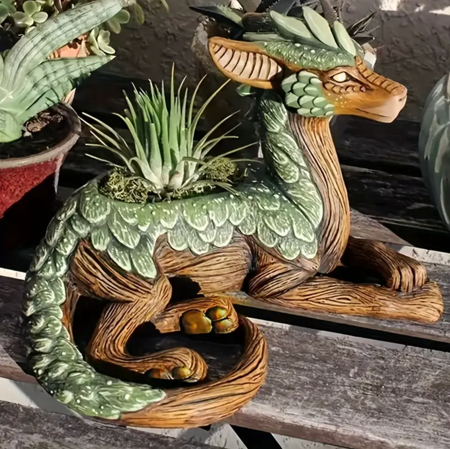 Dragon Resin Planter for Succulents and Herbs