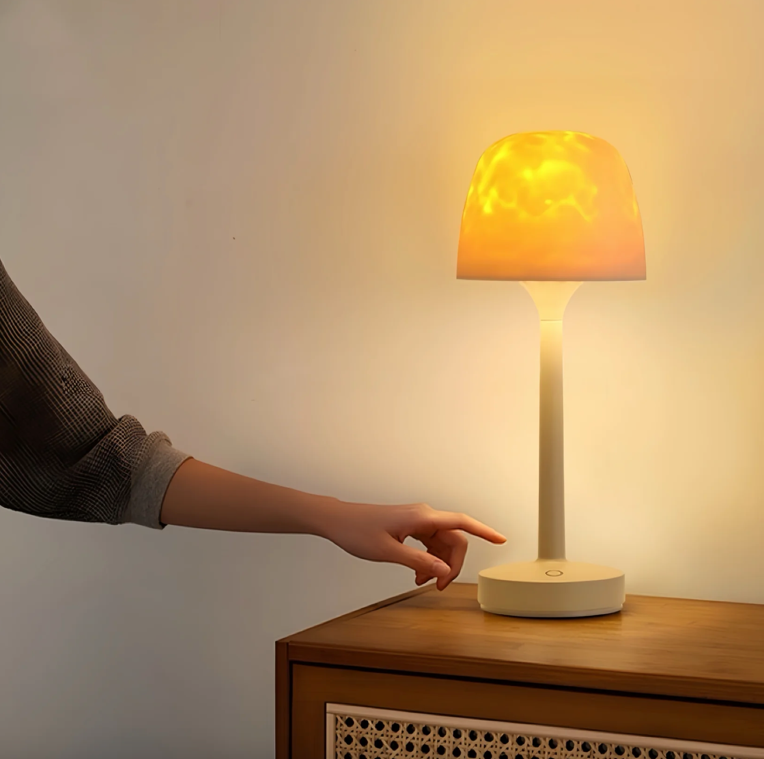 Cordless Water Ripple Projection Table Lamp, 16 Colors, view 5