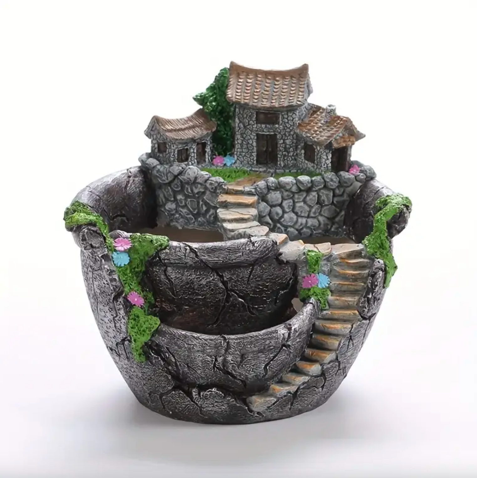Three Tier Castle Courtyard Planter for Succulents, view 4