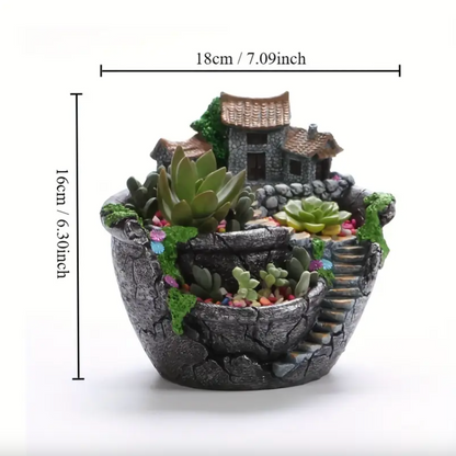 Three Tier Castle Courtyard Planter for Succulents, view 7