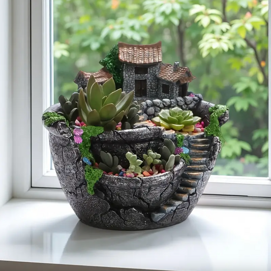 Three Tier Castle Courtyard Planter for Succulents, view 2