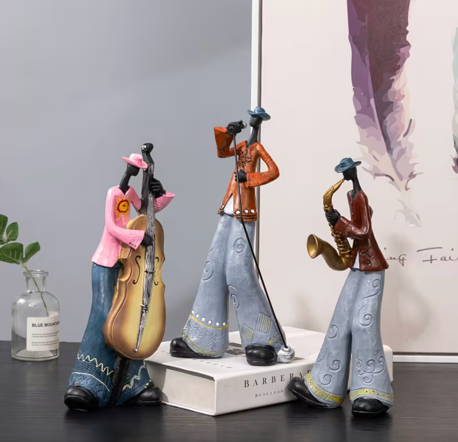 Jazz Musician Figurines in Hand Painted Resin, view 13