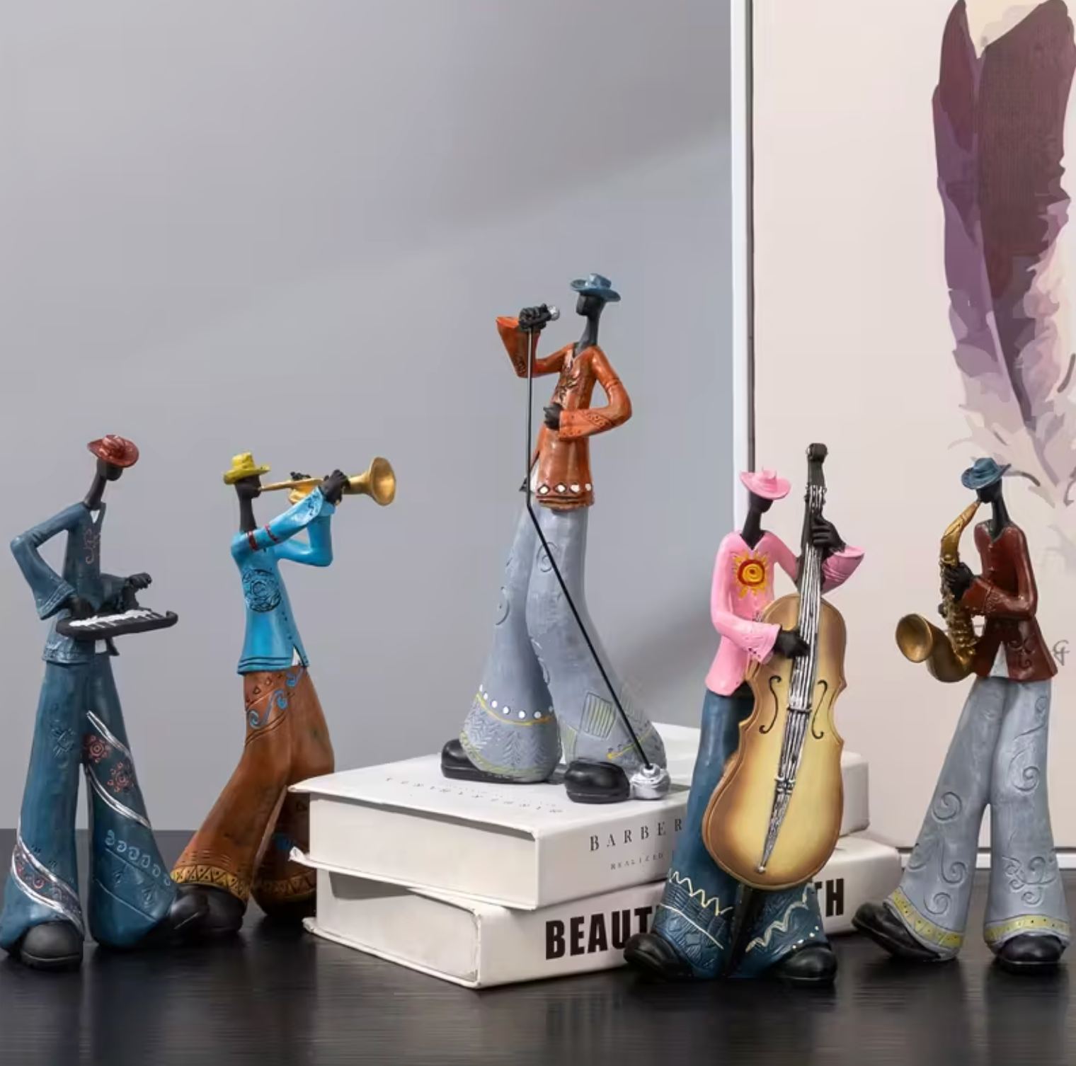 Jazz Musician Figurines in Hand Painted Resin, view 14