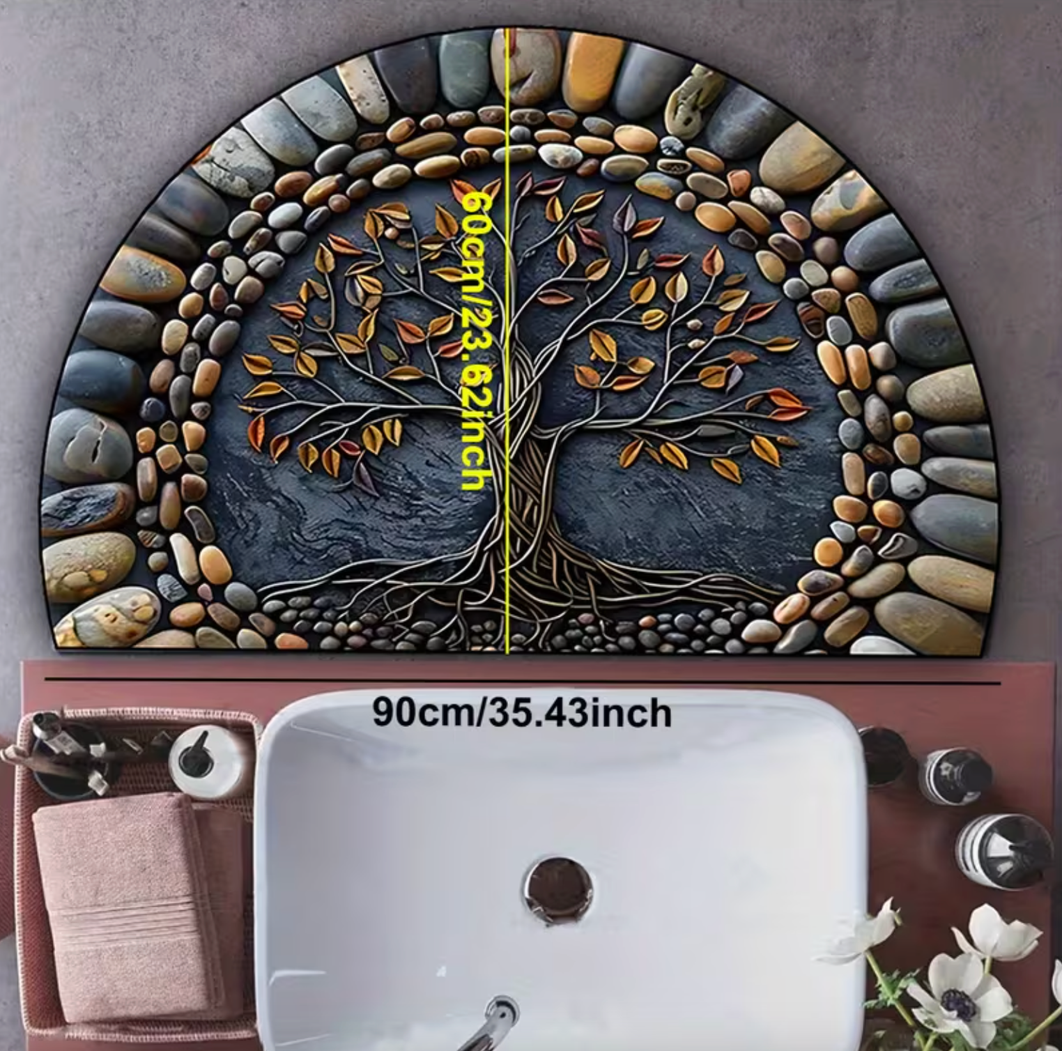 Tree of Life Stone Print Mat, Two Sizes, view 5