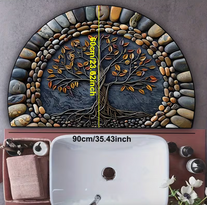 Tree of Life Stone Print Mat, Two Sizes, view 5