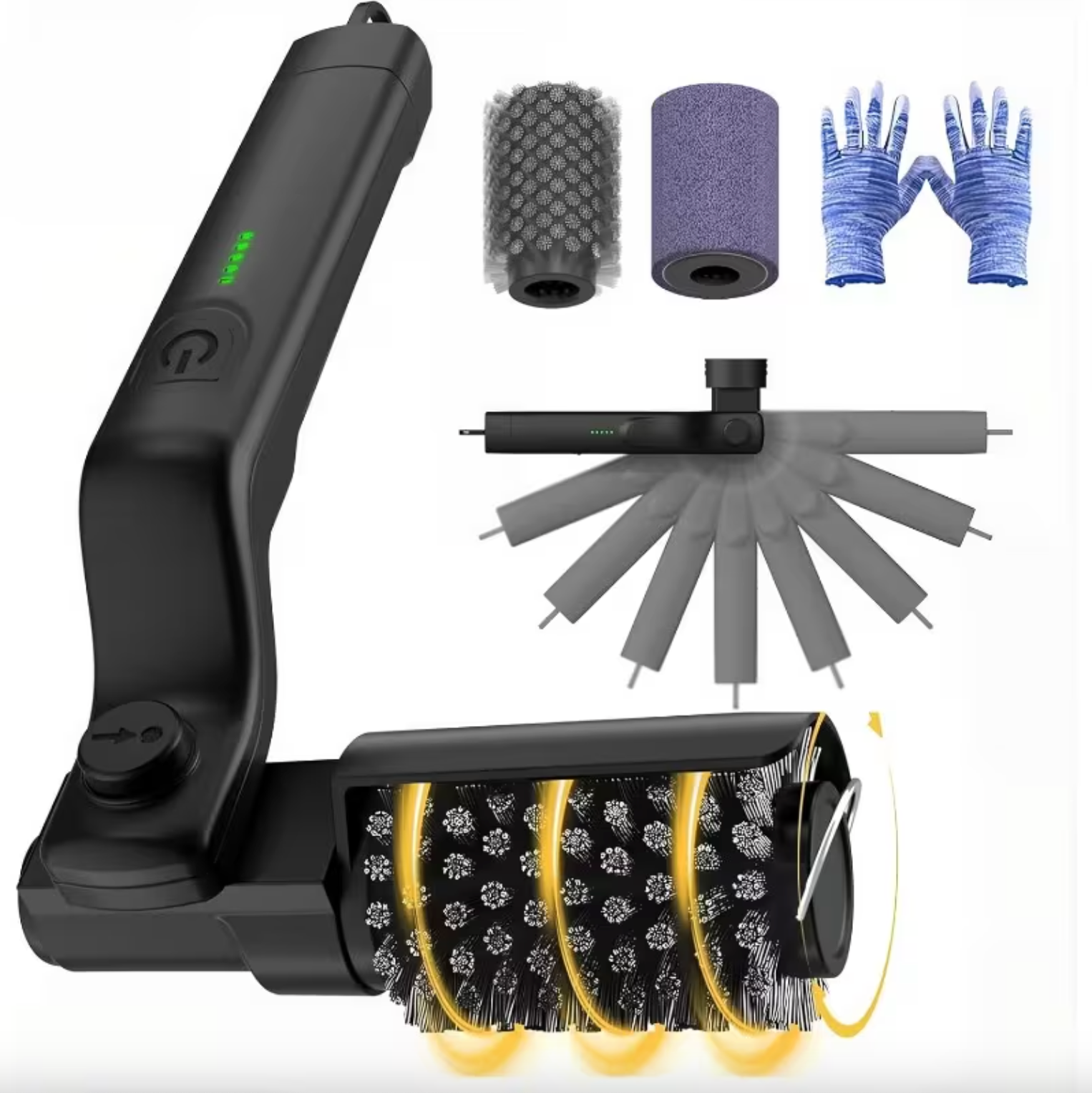 Cordless Electric Grill Brush, 3 Speeds and USB-C