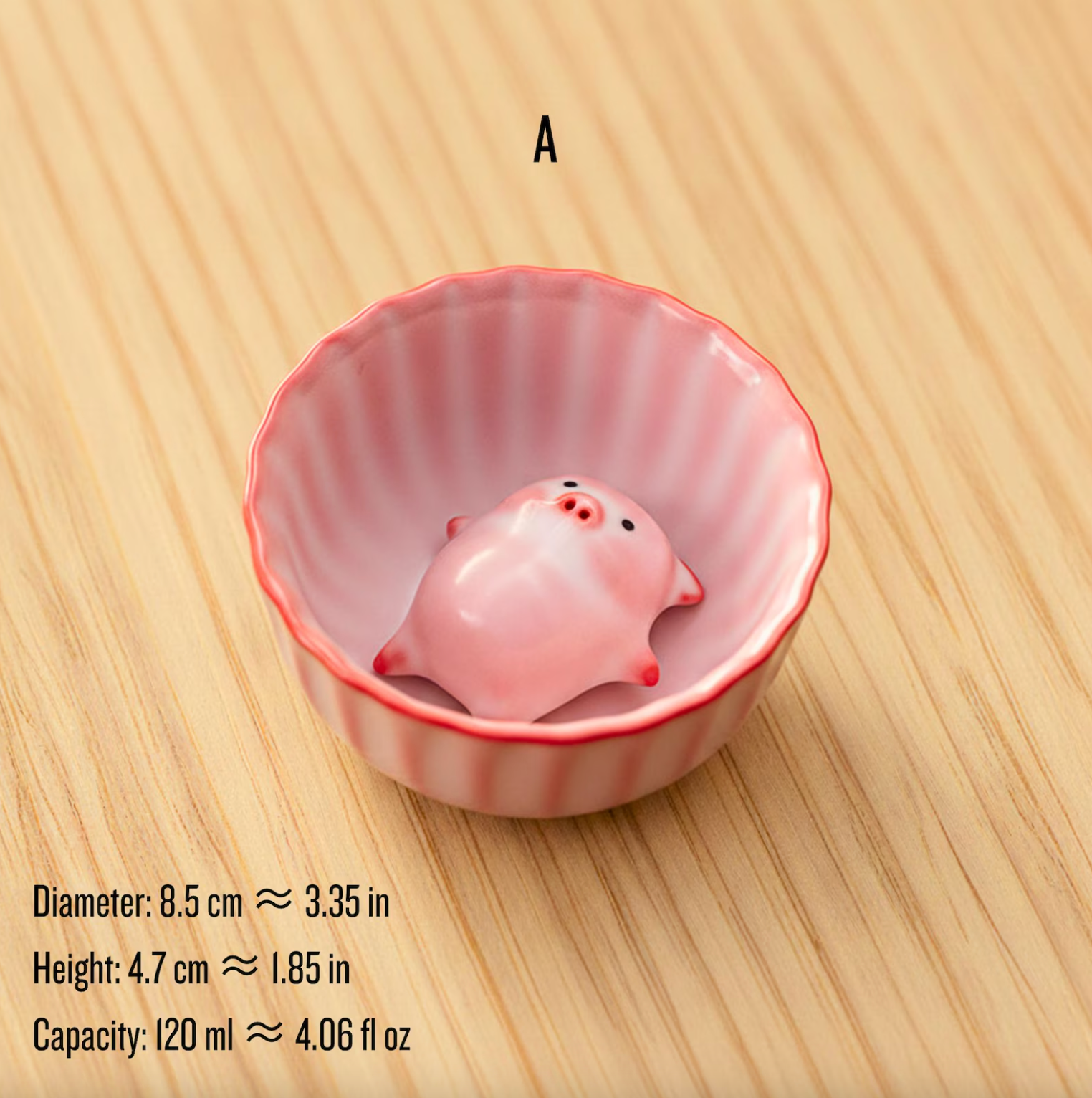 Bubble Blowing Pig Ceramic Tea Cups, Set of Two, view 6
