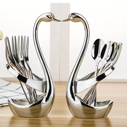 Swan Shaped Stainless Steel Cutlery Holder