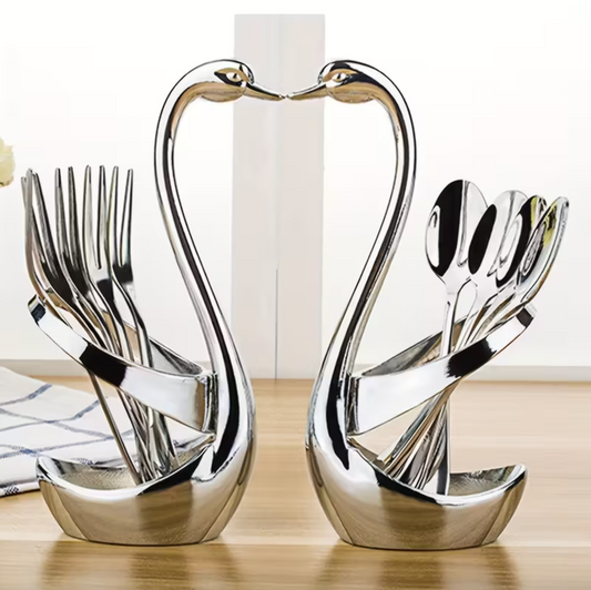 Swan Shaped Stainless Steel Cutlery Holder