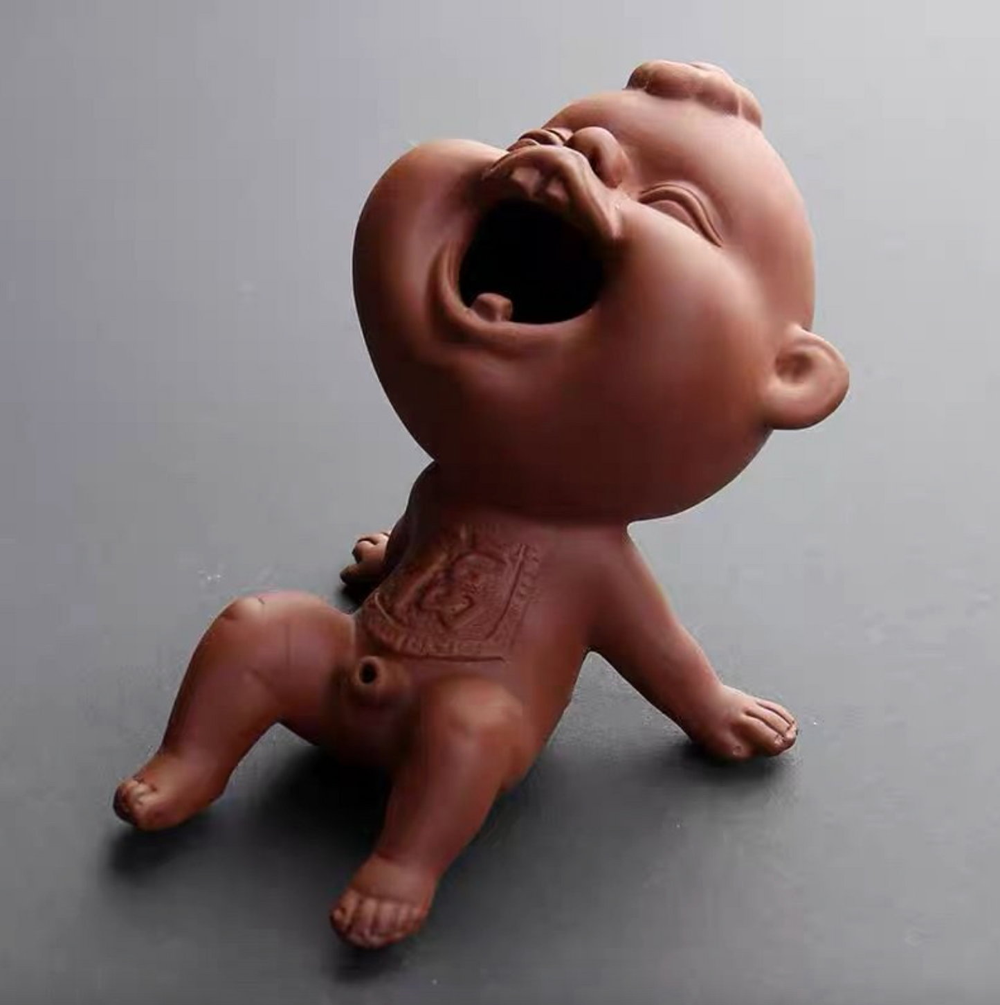 Yixing Clay Tea Strainer Figure, Brown or Black, view 5