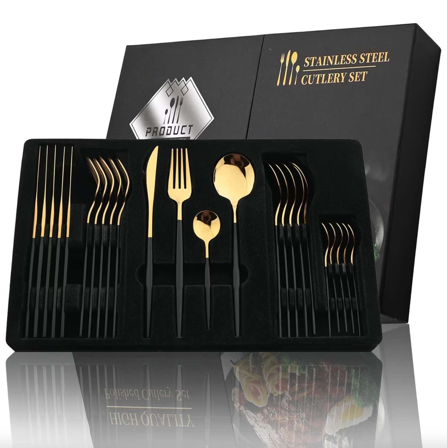 Gold Flatware in Stainless Steel, Mirror or Matte, view 11