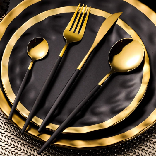 Gold Flatware in Stainless Steel, Mirror or Matte
