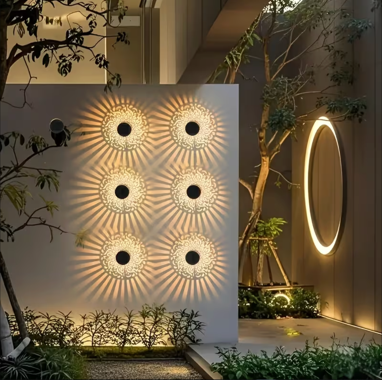 Solar Mandala Projection Lanterns, Set of 2, view 5