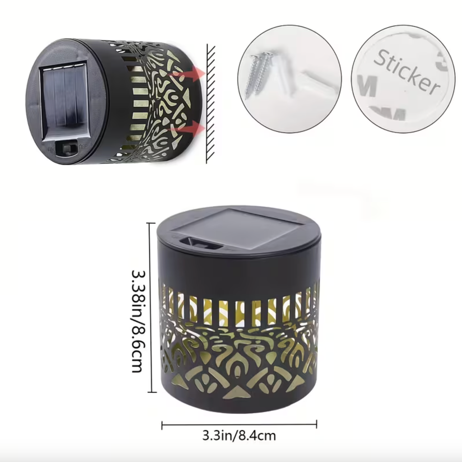 Solar Mandala Projection Lanterns, Set of 2, view 8