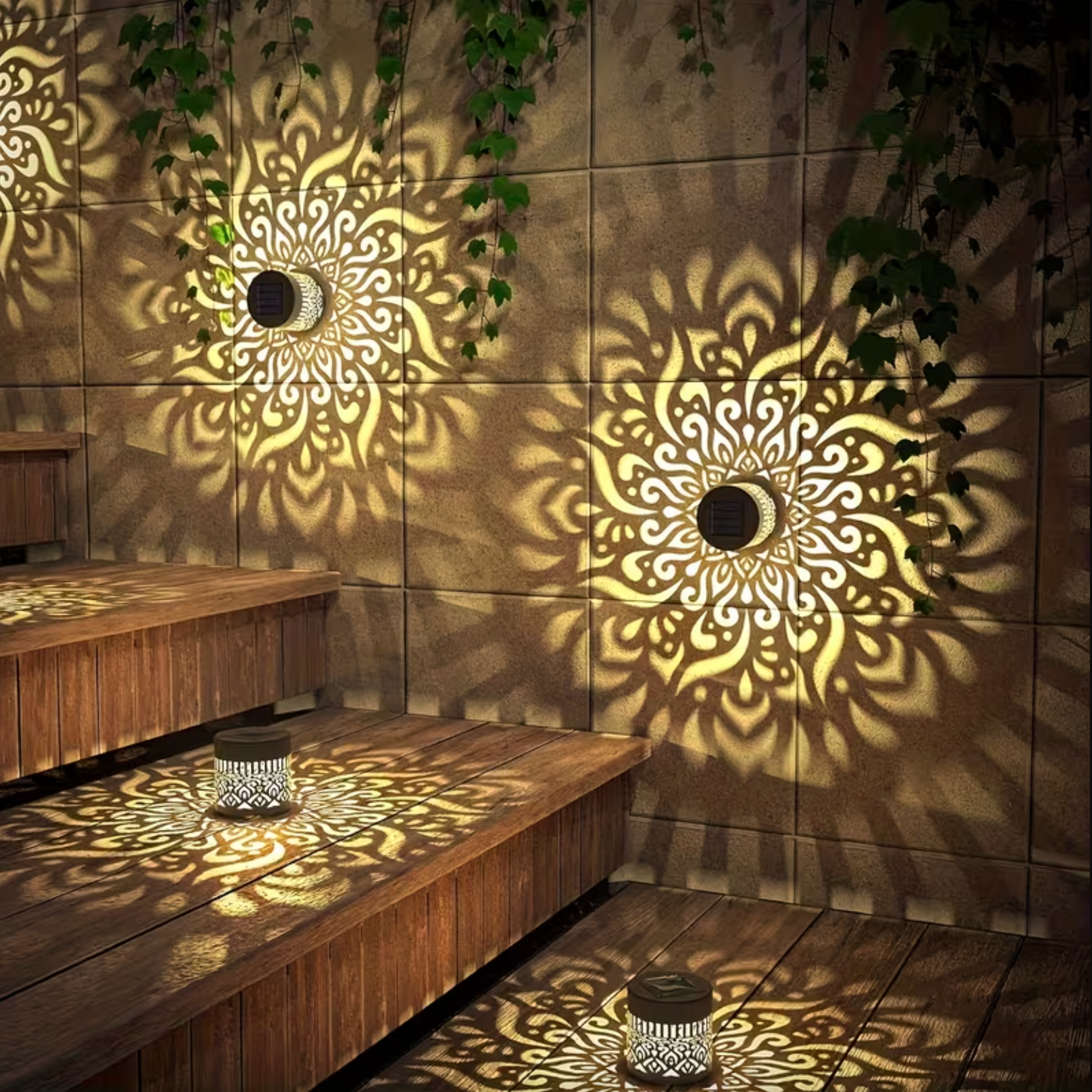 Solar Mandala Projection Lanterns, Set of 2, view 2