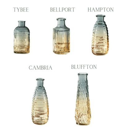 Ombre Glass Bottle Bud Vases, Singles or Full Set, view 7