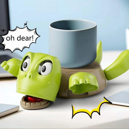 Turtle Coaster with a Face That Changes Under a Cup, view 5