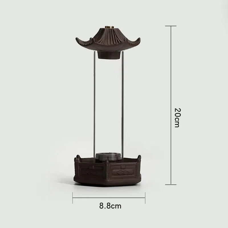 Hexagonal Pavilion Backflow Incense Burner, view 5