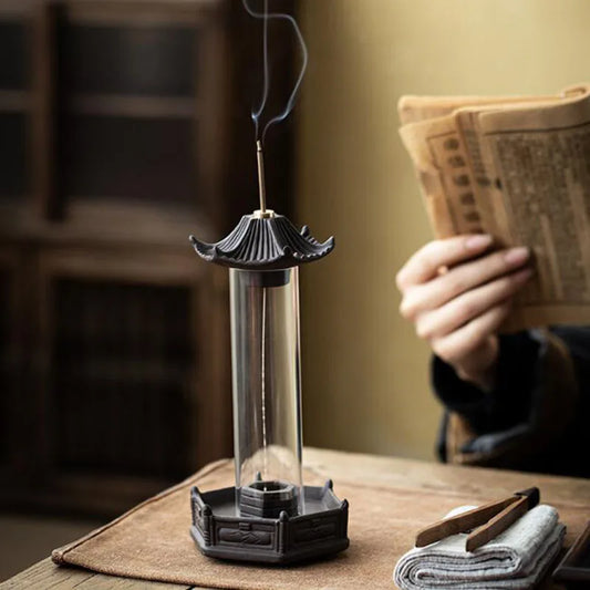 Hexagonal Pavilion Backflow Incense Burner