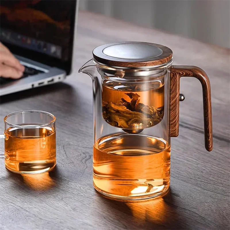 Push Button Glass Teapot with Infuser, Two Sizes, view 3