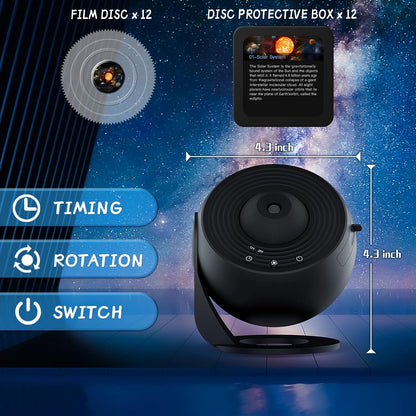 Star Projector Night Light with 12 Galaxy Film Discs, view 12