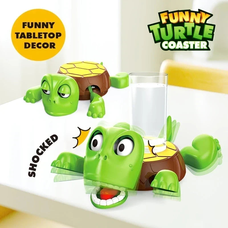 Turtle Coaster with a Face That Changes Under a Cup, view 4