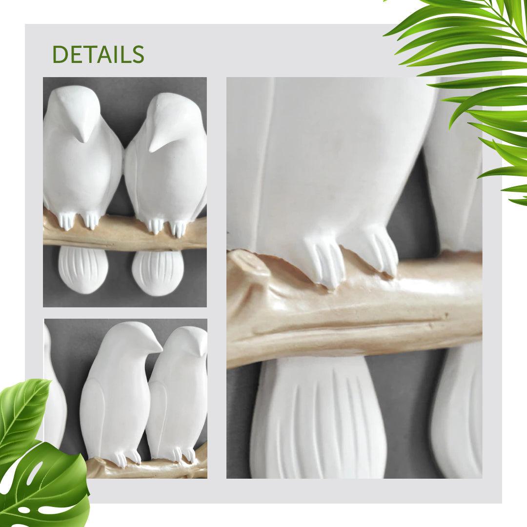 Perched Birds Wall Hook Rack in Cast Resin, view 7