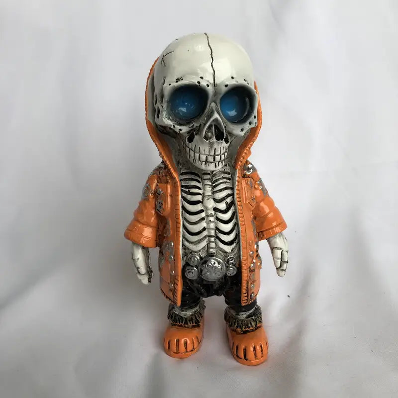 Resin Skeleton Figurine in a Hoodie, 5.5 in Tall, view 9