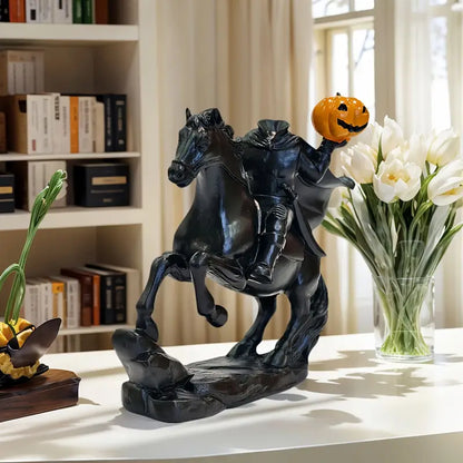Headless Horseman Figurine with Pumpkin Head, view 5