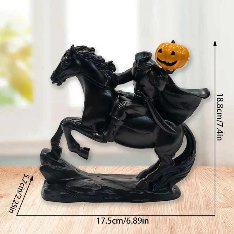 Headless Horseman Figurine with Pumpkin Head, view 8