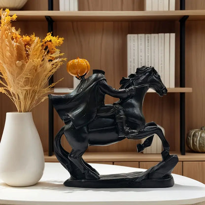 Headless Horseman Figurine with Pumpkin Head, view 7