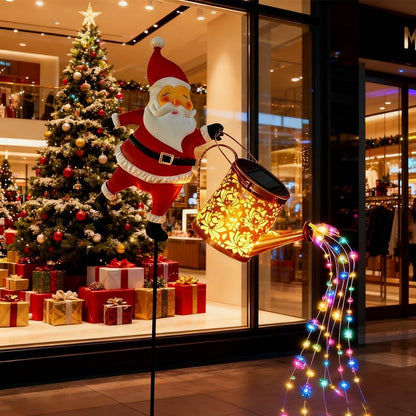 Solar Santa Watering Can Light with Cascading LEDs, view 10