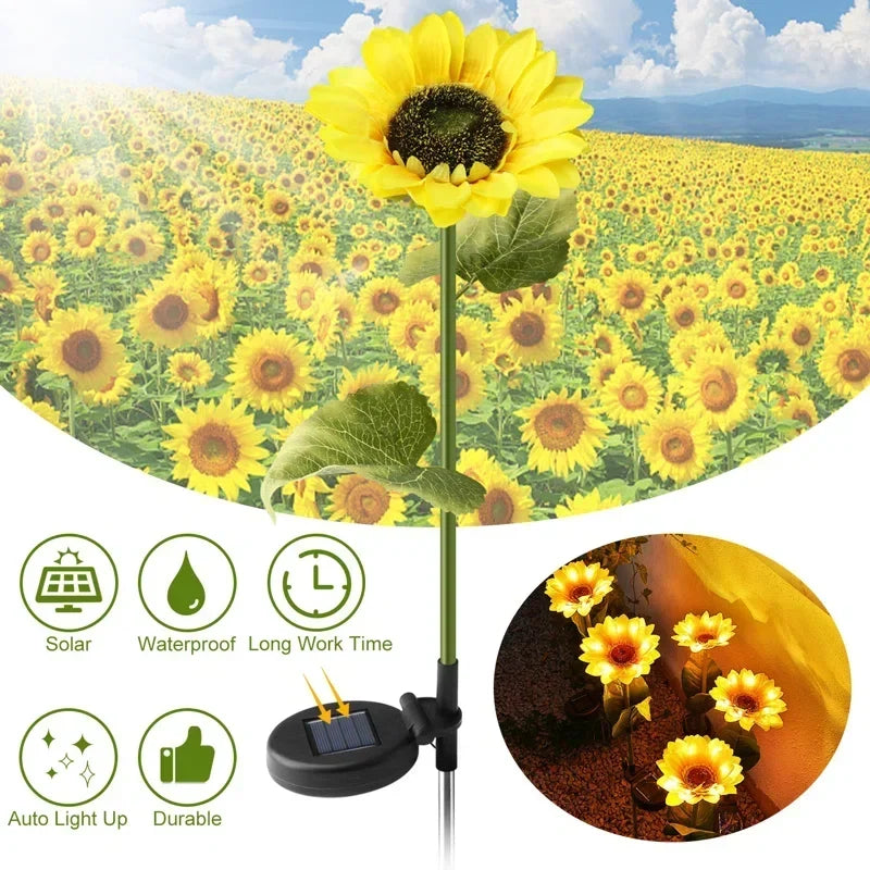 Solar Sunflower Garden Stake Lights, Set of 2, view 17