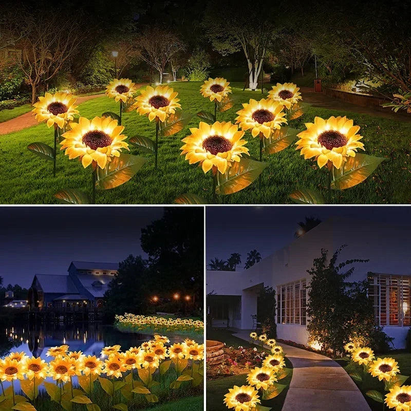 Solar Sunflower Garden Stake Lights, Set of 2, view 5