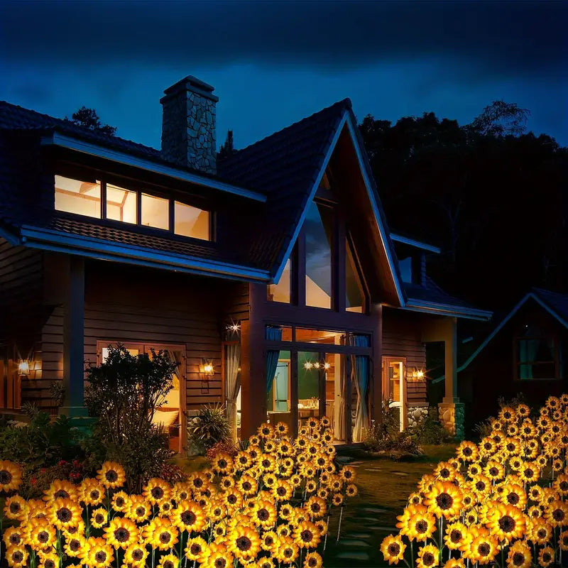 Solar Sunflower Garden Stake Lights, Set of 2, view 14