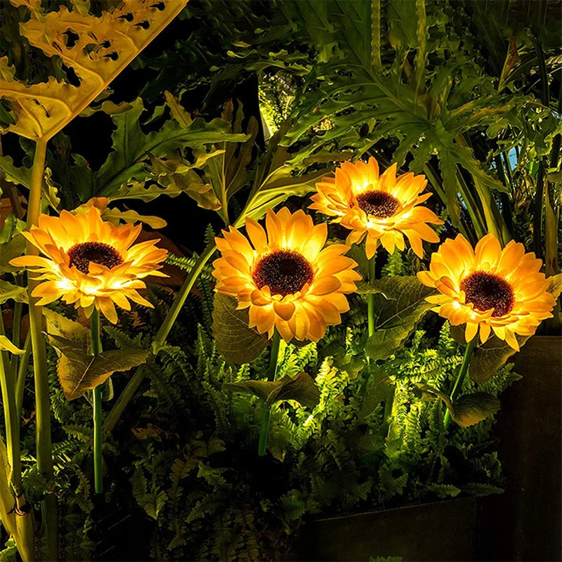 Solar Sunflower Garden Stake Lights, Set of 2, view 15