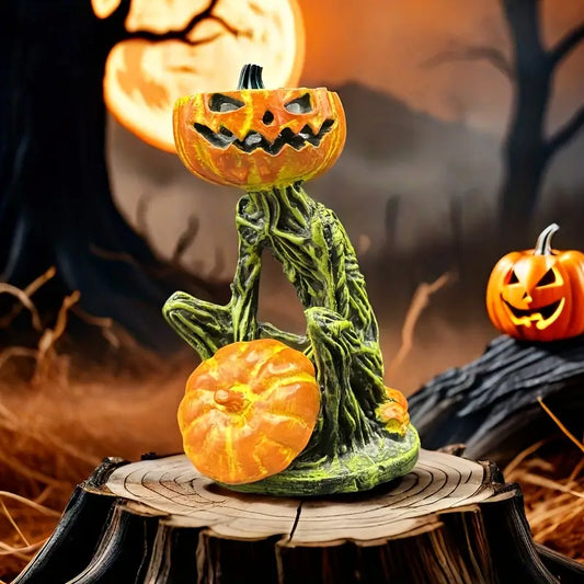 Glow in the Dark Pumpkin Head Figure, 5.5 in