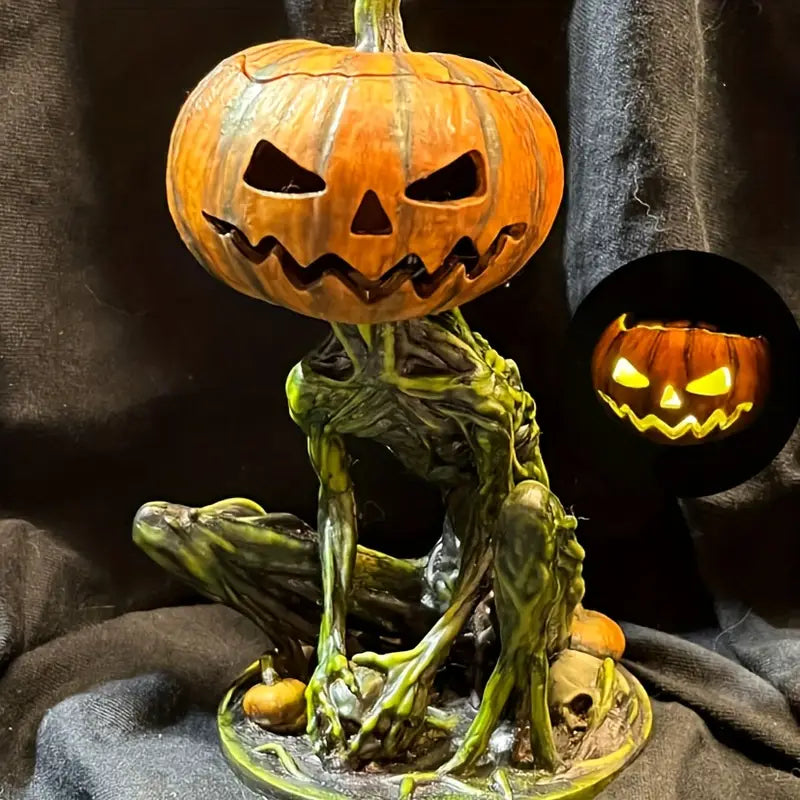 Glow in the Dark Pumpkin Head Figure, 5.5 in, view 4