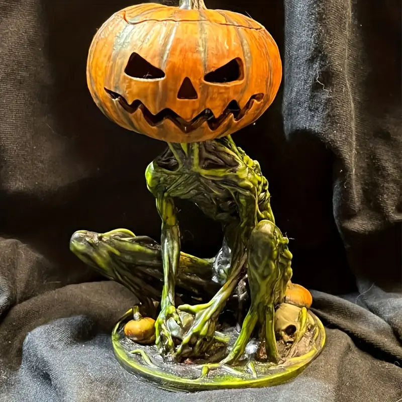 Glow in the Dark Pumpkin Head Figure, 5.5 in, view 3