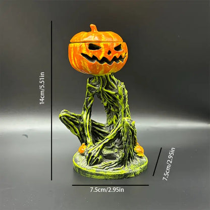 Glow in the Dark Pumpkin Head Figure, 5.5 in, view 5