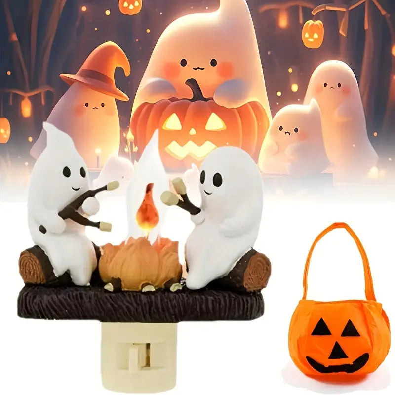 Ghost Campfire Plug In Night Light with Flame Bulb, view 7