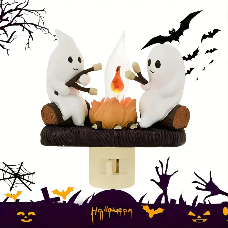 Ghost Campfire Plug In Night Light with Flame Bulb, view 4