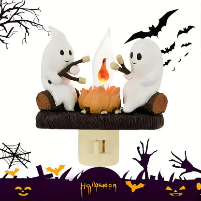 Ghost Campfire Plug In Night Light with Flame Bulb, view 4